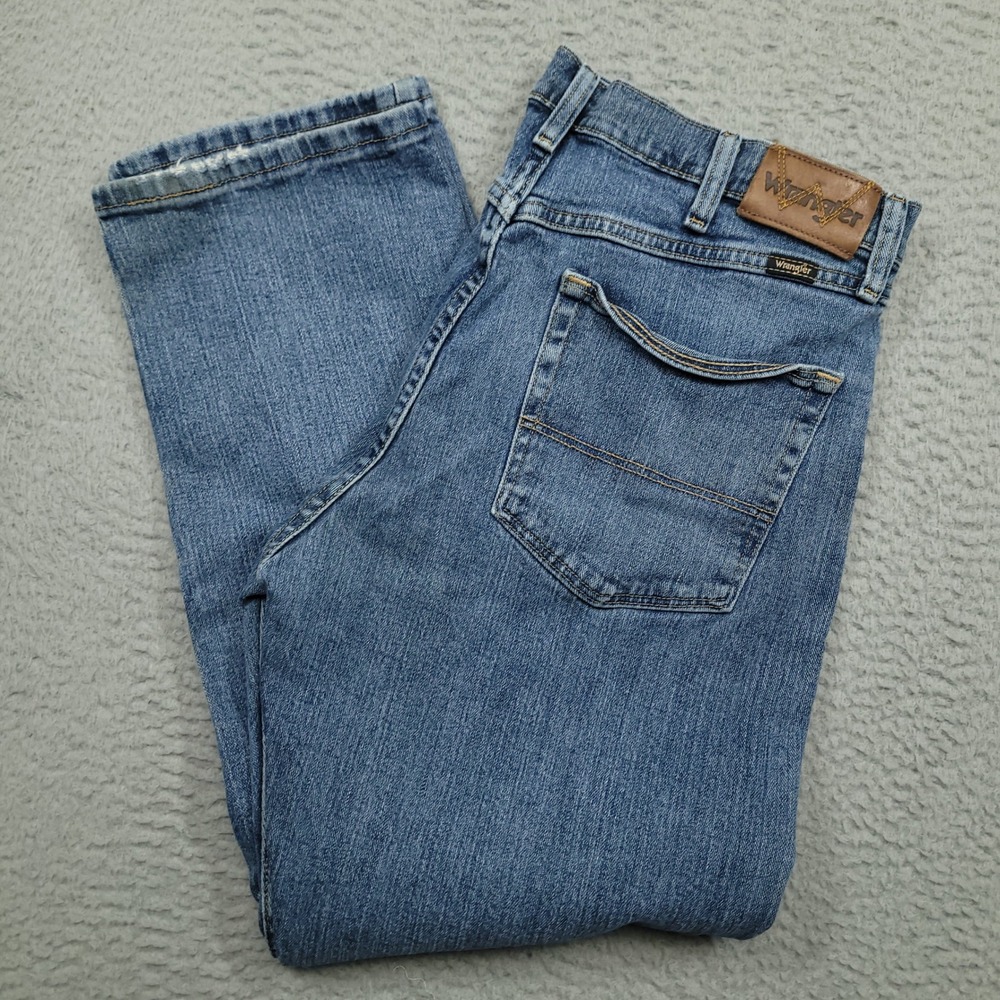Wrangler Mens 34x29 (32x29) Advanced Comfort Regular Fit‎ Jeans Denim Blue